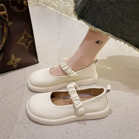 玛丽珍女鞋子夏平底法式晚晚风温柔2024春秋新款单鞋配裙子小皮鞋商品大图