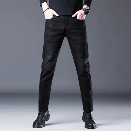 秋季新款小脚牛仔裤男修身时尚韩版潮流弹力休闲百搭青年男裤潮商品大图