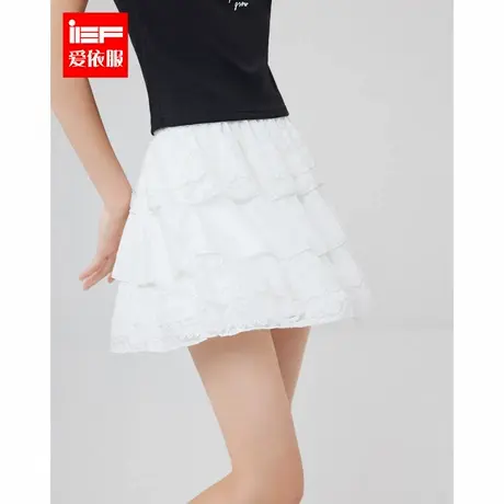 IEF/爱依服短裙2025夏季新款少女风时尚百搭温柔日常甜美蛋糕摆裙图片