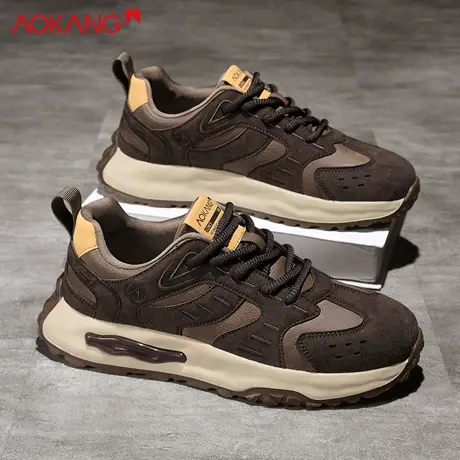 奥康官方正品男鞋新款秋季休闲男款增高百搭运动鞋轻便跑步德训鞋图片