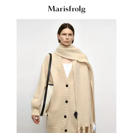 【意大利进口面料】玛丝菲尔2023年秋季新款oversize廓形针织开衫图片