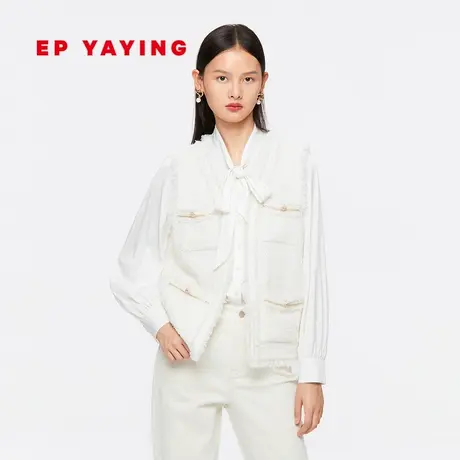 [小香风]EP YAYING雅莹女装桑蚕丝假两件拼接衬衫 商场同款2207A商品大图