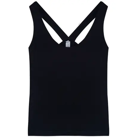 胖妹妹吊带V领带薄胸垫一体成型内衣背心女大码短款内搭打底衫图片