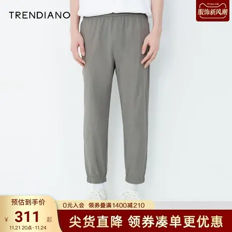 TRENDIANO秋季官方潮牌男装新款束脚裤九分裤运动休闲裤子商品大图
