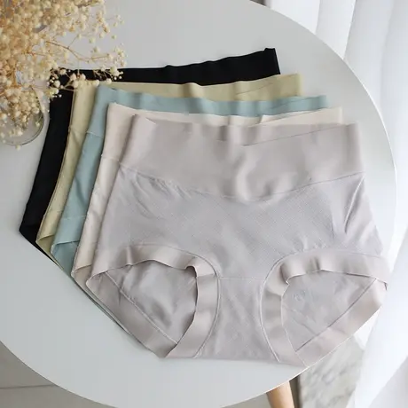 透气裸感~舒适无痕内裤女柔软弹力高腰云感安全裤薄款夏季不卷边商品大图
