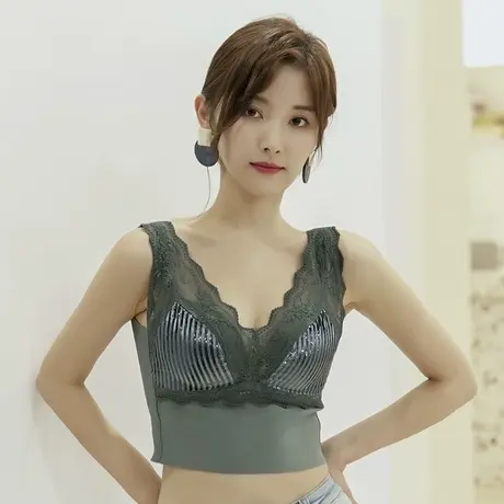 维妮芳秋冬内衣女文胸塑身美体聚拢一体无钢圈背心性感胸罩乳胶杯图片