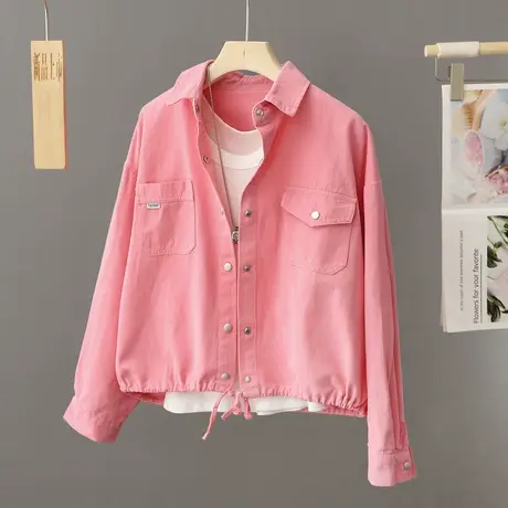 短款牛仔外套女设计高级感小众2024年新款上衣女士夹克春秋小个子商品大图
