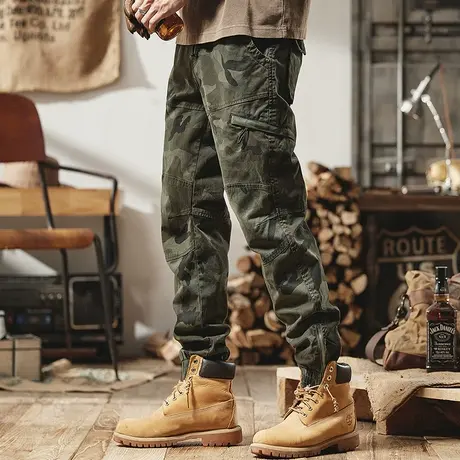 时尚百搭复古日系工装裤男宽松大码百搭男休闲工装裤休闲潮流男装商品大图