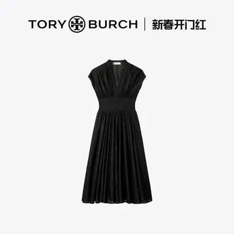 【12期免息】TORY BURCH 汤丽柏琦 褶裥束腰连衣裙 153011商品大图