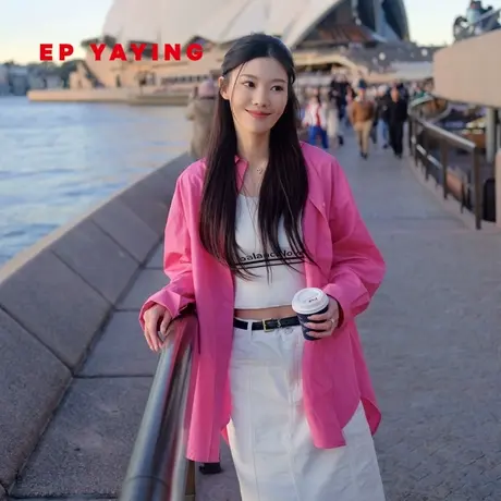 EP YAYING雅莹女装 长绒棉通勤利落长袖衬衫 2023秋冬新款2105B商品大图