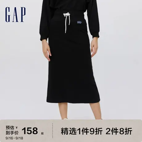 Gap女装秋季款LOGO法式圈织软半身裙736147时尚休闲 高腰长裙图片