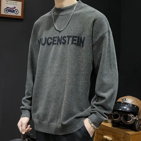 高级感纳米绒打底保暖毛衣男冬季内搭男士加肥加大码2022新款圆领图片