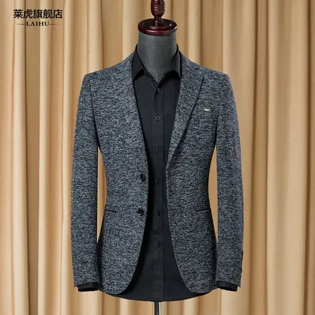 春秋季时尚帅气休闲小西装男士上衣英伦潮韩版修身西服外套男单西图片