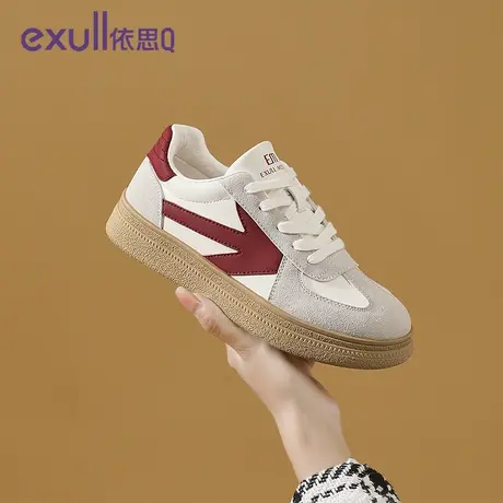 exull/依思Q厚底阿甘鞋女款2024年新款板鞋春季平底街头潮德训鞋图片