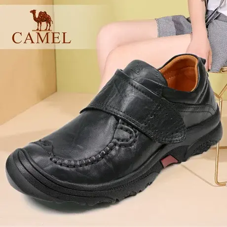Camel/骆驼女鞋 春秋季款真纯头层牛皮舒适休闲妈妈鞋 中年单鞋子图片