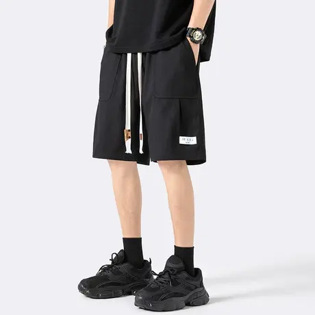 纯棉短裤男士夏季潮牌宽松日系工装五分裤子男生休闲运动直筒中裤商品大图