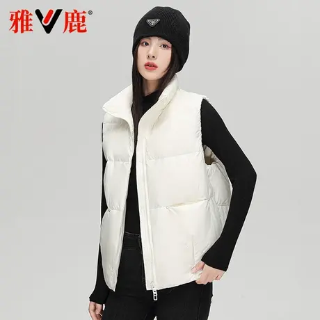 雅鹿羽绒服马甲女短款2022冬季新款休闲宽松马夹轻薄款外搭外套潮商品大图