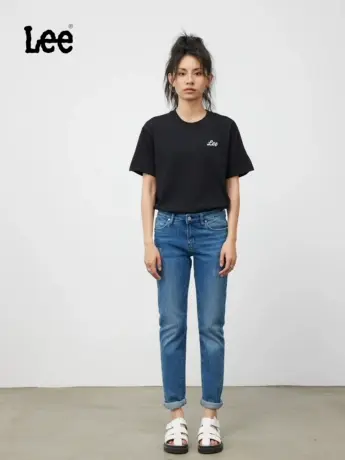 Lee春夏401标准直脚女牛仔裤LWB100401100077A01230图片