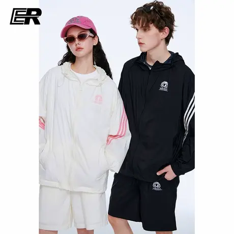 ER条纹连帽轻薄防晒上衣夏季防紫外线户外商品大图