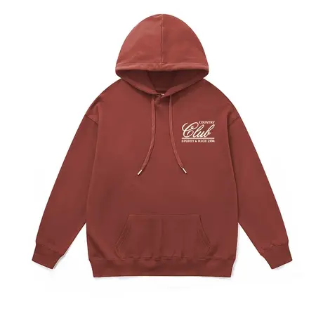 美式复古连帽卫衣运动俱乐部字母sporty rich同款街头减龄外套秋图片