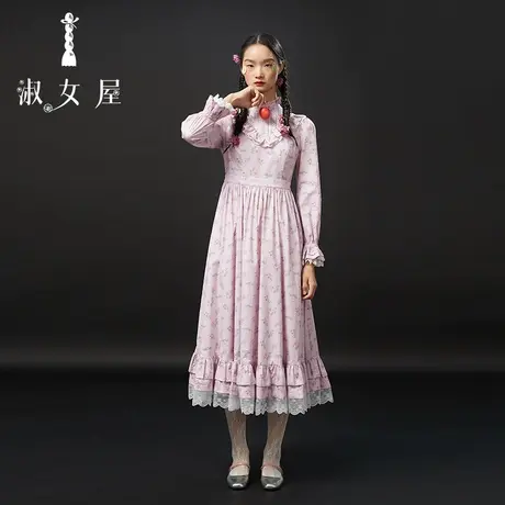 淑女屋官方旗舰店塔克褶高级感超好看公主连衣裙秋冬2023新款长裙图片