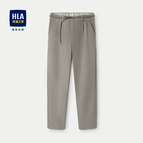 HLA/海澜之家微弹休闲裤23秋季新灯芯绒特色裤绳点缀商务裤子男商品大图