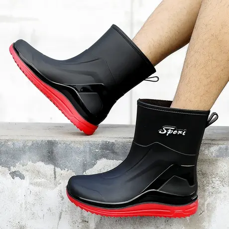 2024新款雨鞋外穿防滑雨天专用男款雨靴轻便耐磨网红时尚短筒胶鞋商品大图