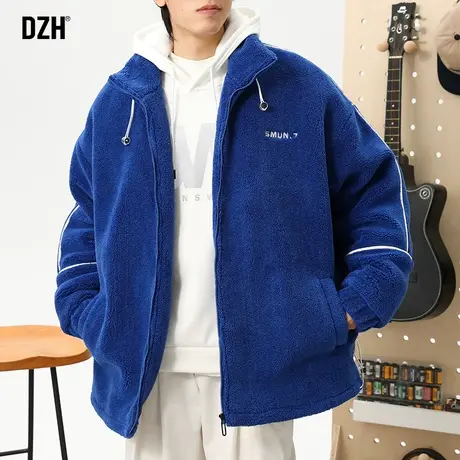 男士羊羔绒棉服外套男冬季加绒加厚2024新款潮牌冬装棉服男装棉袄商品大图