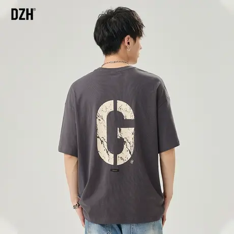 男士字母印花t恤男夏季薄款短袖男款夏天衣服半袖体恤2023年新款商品大图