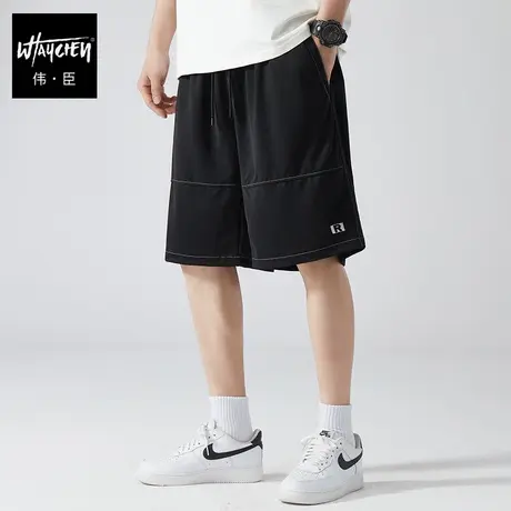 伟臣夏季新品大码休闲短裤男胖子加肥加大轻薄中裤肥佬五分裤商品大图