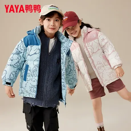 YAYA鸭鸭儿童羽绒服男女休闲宽松中大童保暖加厚外套2024新款冬商品大图