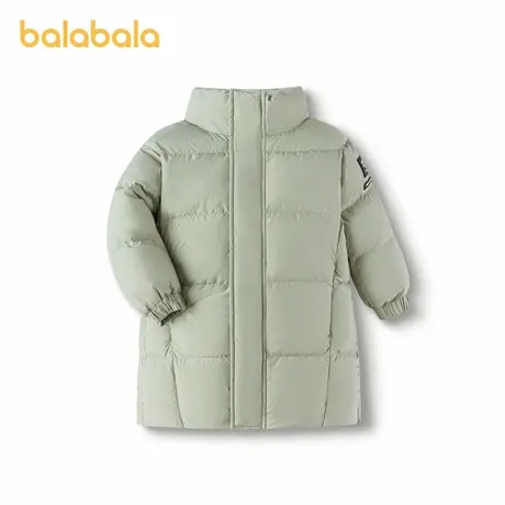 巴拉巴拉童装男童中长款羽绒服2023秋冬新款中大童女童立领外套潮商品大图