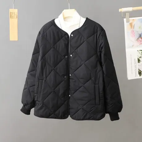 2023年新款爆款小个子秋冬季加厚短款棉衣棉服外套菱格夹棉女棉袄图片