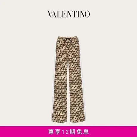 【12期免息】华伦天奴VALENTINO女士V标志长裤图片
