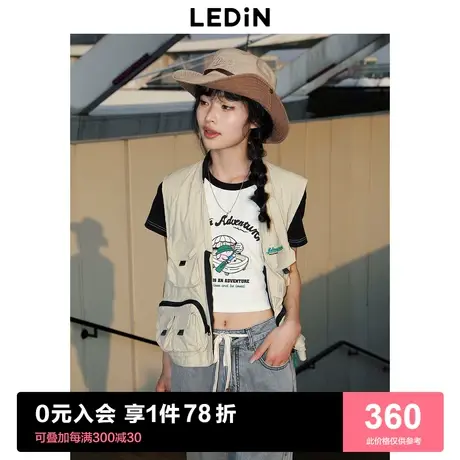 【商场同款】乐町工装马甲女2023年春夏新品设计感背心C1BGD2202图片