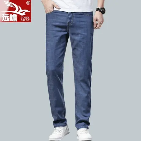 夏季冰丝牛仔裤男薄款宽松直筒男裤夏天长裤男士大码休闲裤子男款图片