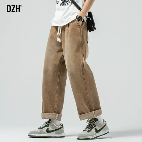 男士黄泥牛仔裤男直筒宽松春夏款裤子男款休闲长裤潮牌男裤老爹裤商品大图