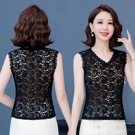 2022新款韩版假领子女百搭装饰假领蕾丝假衣领白色打底内搭小背心商品大图