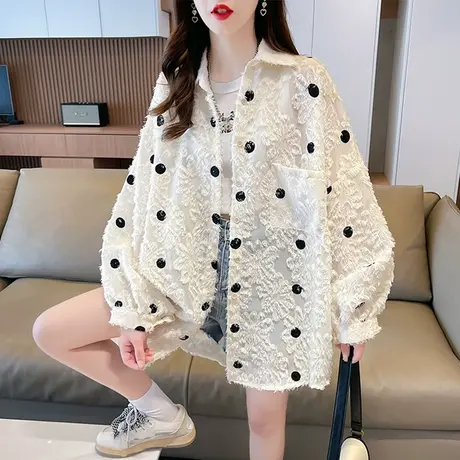 衬衫防晒衣女夏季韩版宽松大码透气冰丝薄款雪纺开衫防晒服外套潮图片