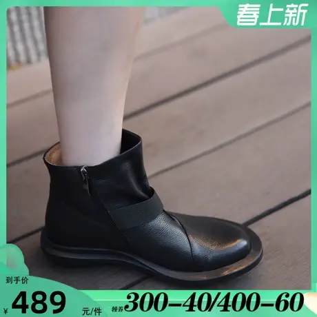 Artmu阿木原创复古马丁靴女短靴2025新款皮带扣帅气女靴子图片
