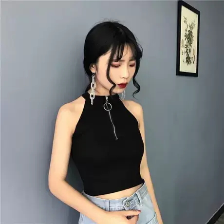 夏季韩版针织衫泫雅风小吊带短款无袖背心外穿ins内搭打底上衣女图片