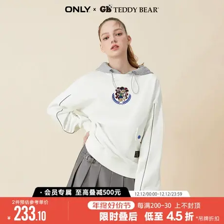 ONLY2023冬季新款GB TEDDY BEAR泰迪熊连帽卫衣女|12319S015商品大图