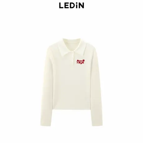 【LOTSYOU联名】乐町商场同款刺绣polo衫冬季新款毛衣C1EEE4417图片