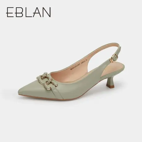 伊伴春夏新款气质高跟鞋优雅外穿约会通勤尖头包头后空凉鞋女商品大图