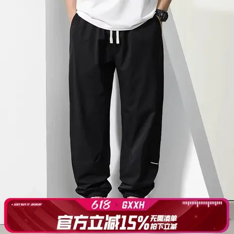 GxxH大码男装裤子男2024夏季宽松百搭束脚裤男士休闲长裤运动卫裤商品大图