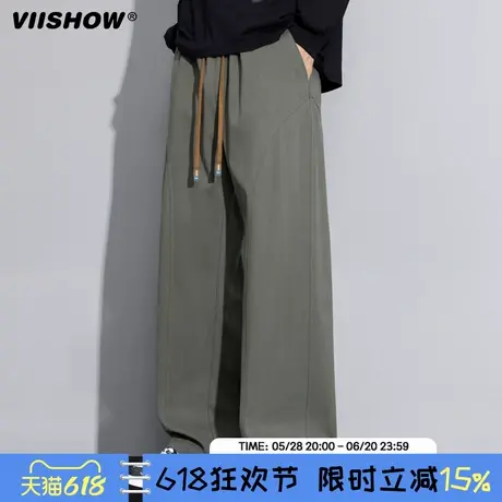 VIISHOW休闲裤2025男士春季新款宽松透气直筒美式高街百搭长裤子商品大图