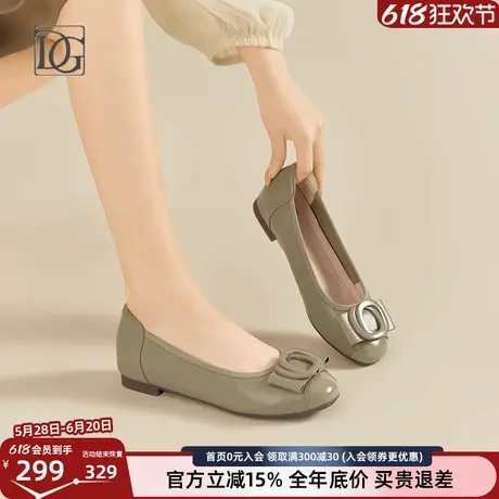 真皮单鞋女平底2025春季新款真皮小皮鞋一脚蹬妈妈鞋子女鞋配裙子图片