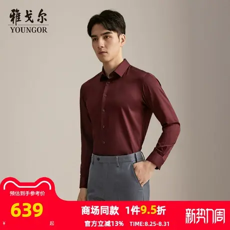 【商场同款】雅戈尔男士衬衫秋季新款官方商务休闲长袖衬衫男图片