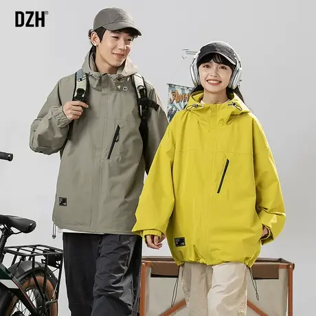 男士三防冲锋衣户外登山美式工装外套男潮高级感男装2023新款夹克商品大图