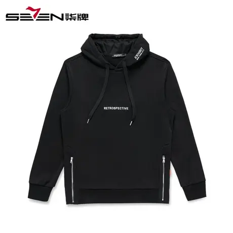 【清仓商场同款】柒牌奥莱男装潮牌SevenModern时尚青年套头卫衣商品大图